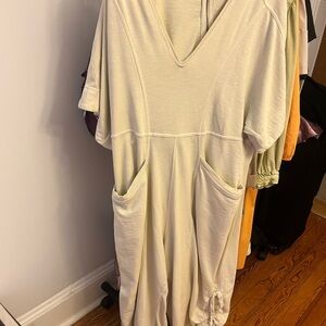 Anthropologie Cream Jumpsuit